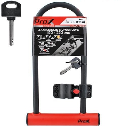 Zapięcie rowerowe ProX U-Lock 180x320mm red 2 kluczyki